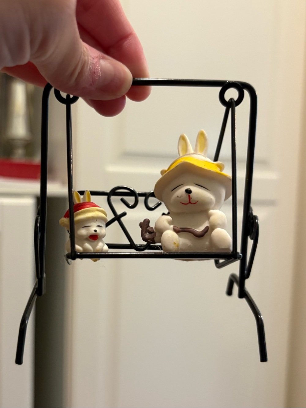 Vintage Miniature Animal Swing Figurines